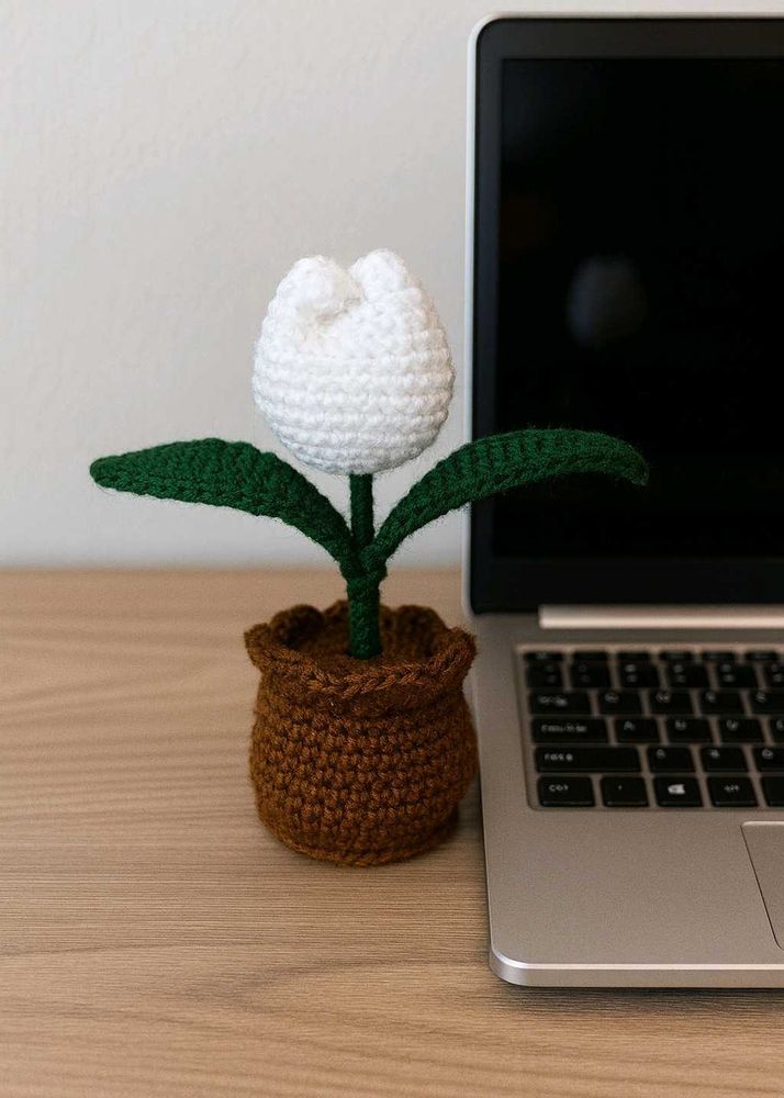Crochet Tulip Plant