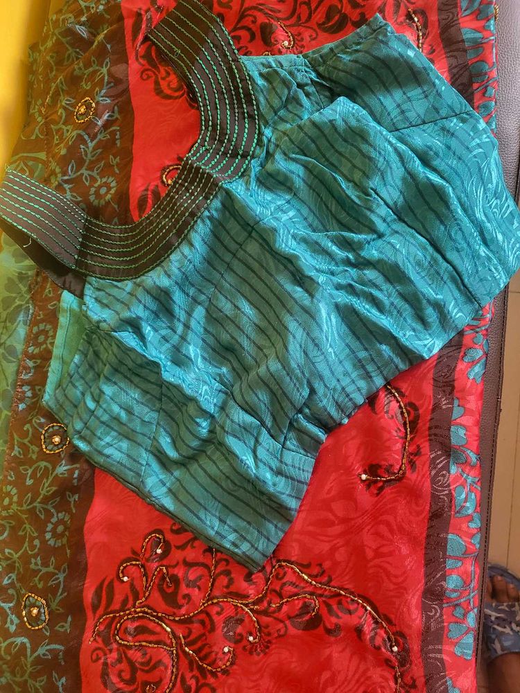 Cutdana Work Saari With Designer Blouse