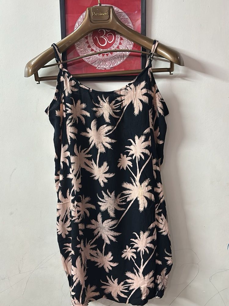 Tropical Palm Print Dress