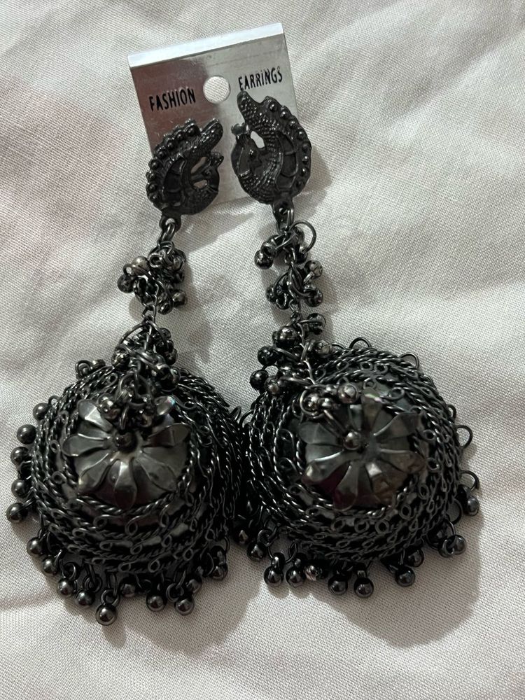 Peacock Jhumka Earrings