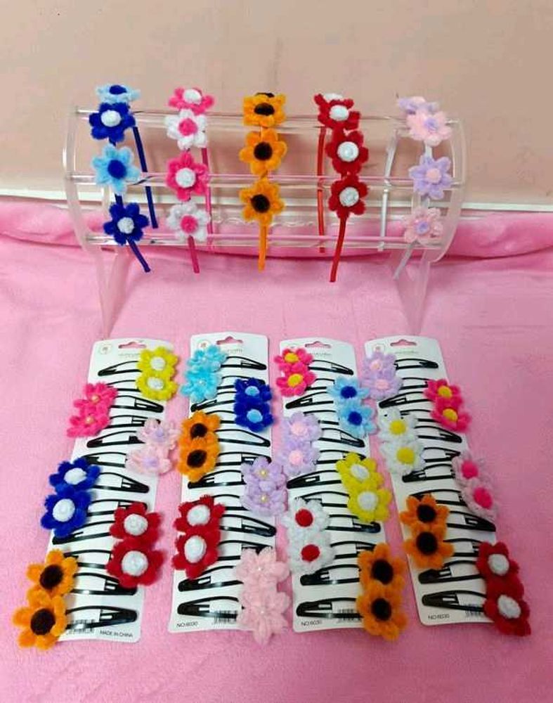 Cute Flower Hair Accessories Set