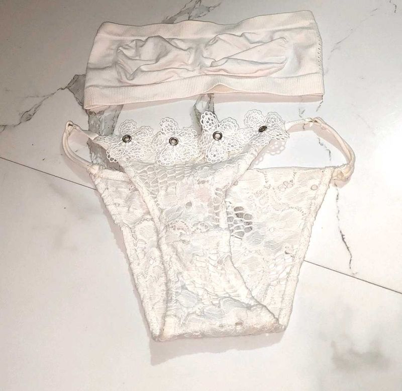 White Lace Lingerie Set