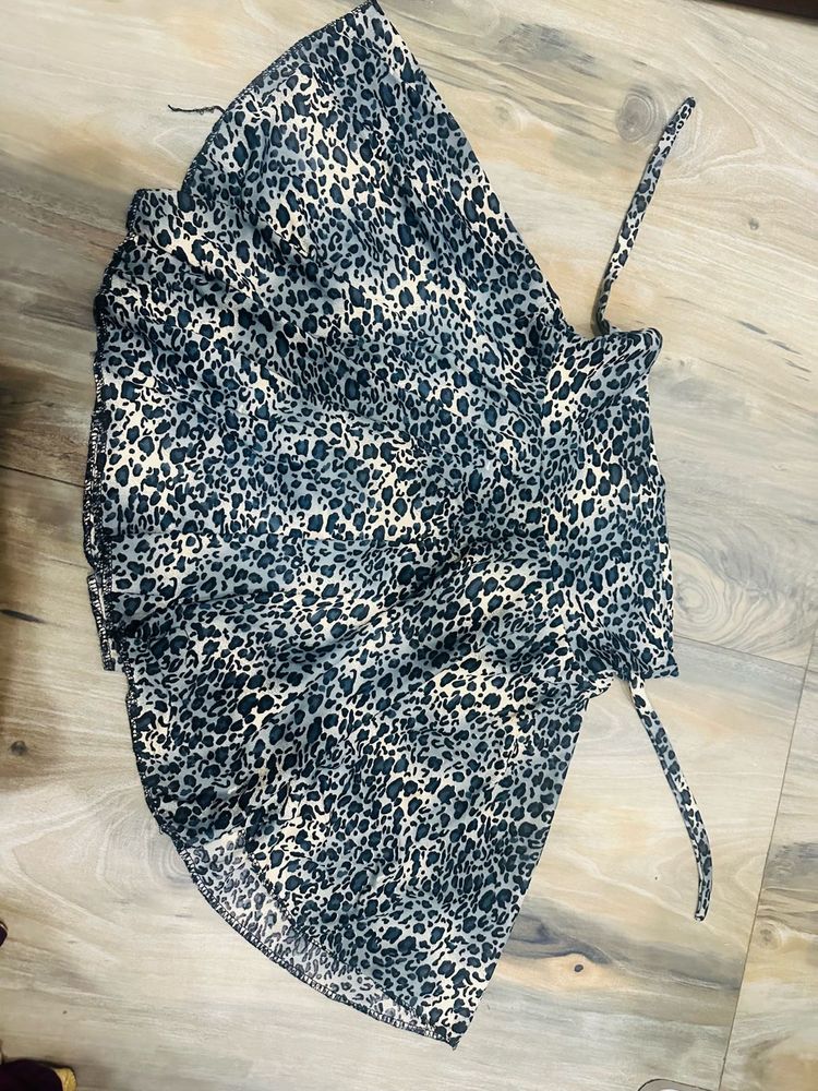 Animal Printed Skirt With Under Shorts Attached