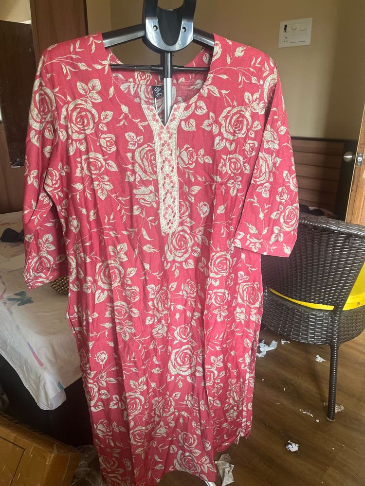 Floral Print Kurta