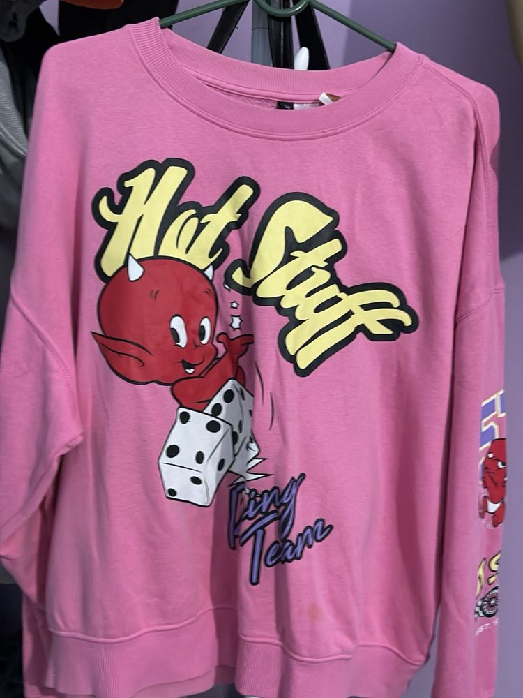 Pink Graphic Sweatshirt