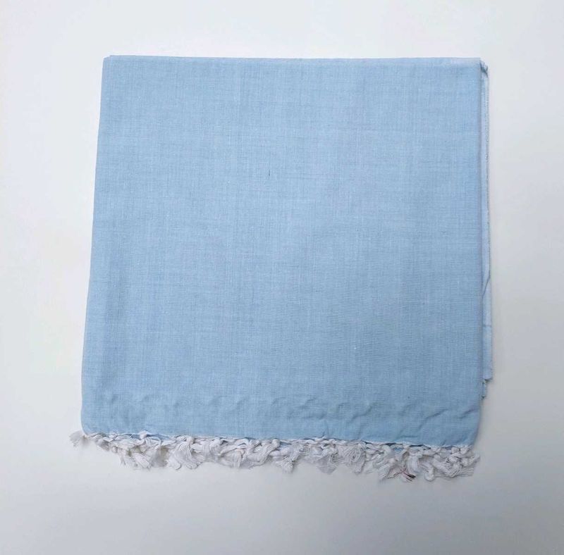 Sky Blue Plain Chadar Bhagalpuri