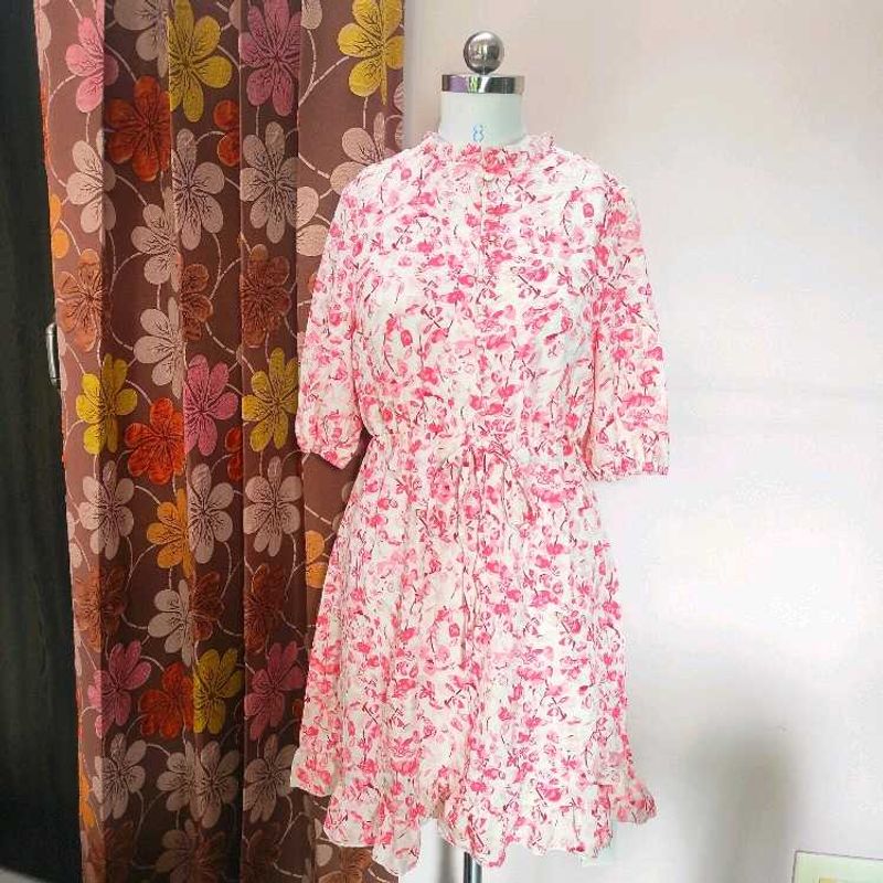 URBANIC Pink Floral Dress | 36 To 40