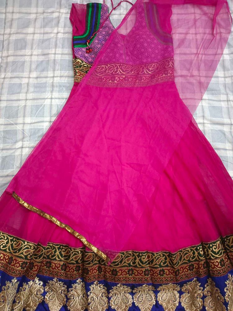 Elegant Pink Anarkali Suit