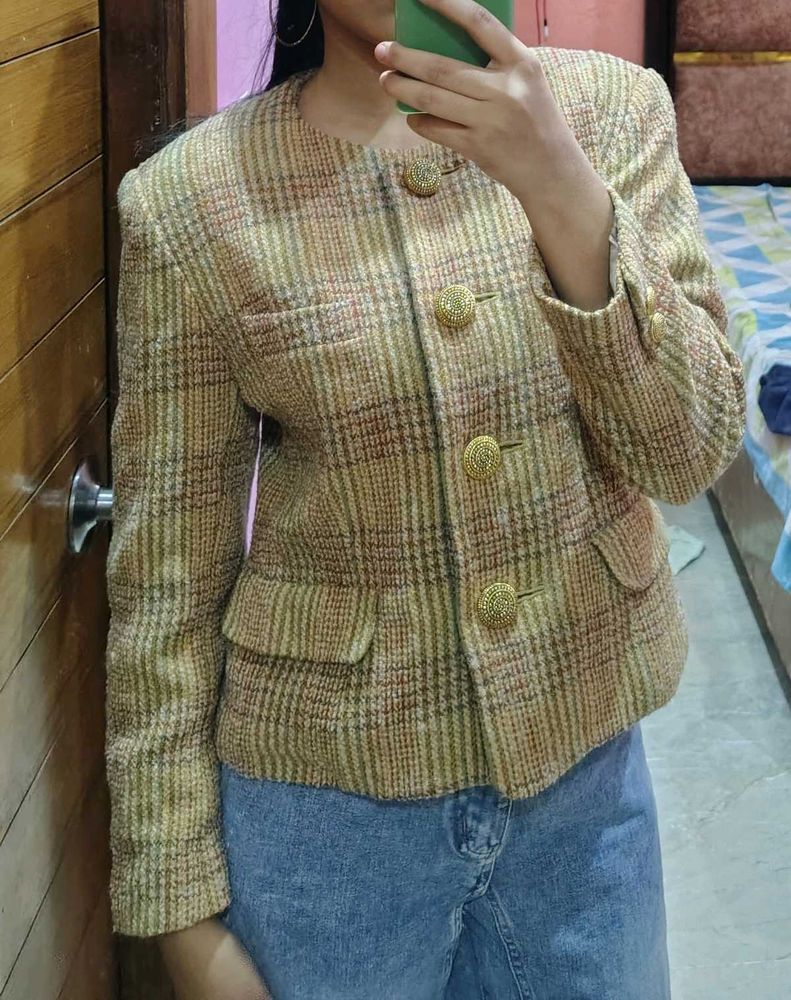 Vintage Plaid Blazer