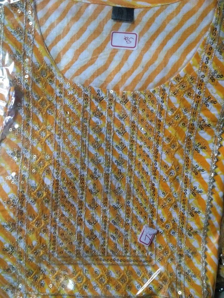 Yellow  Kurties