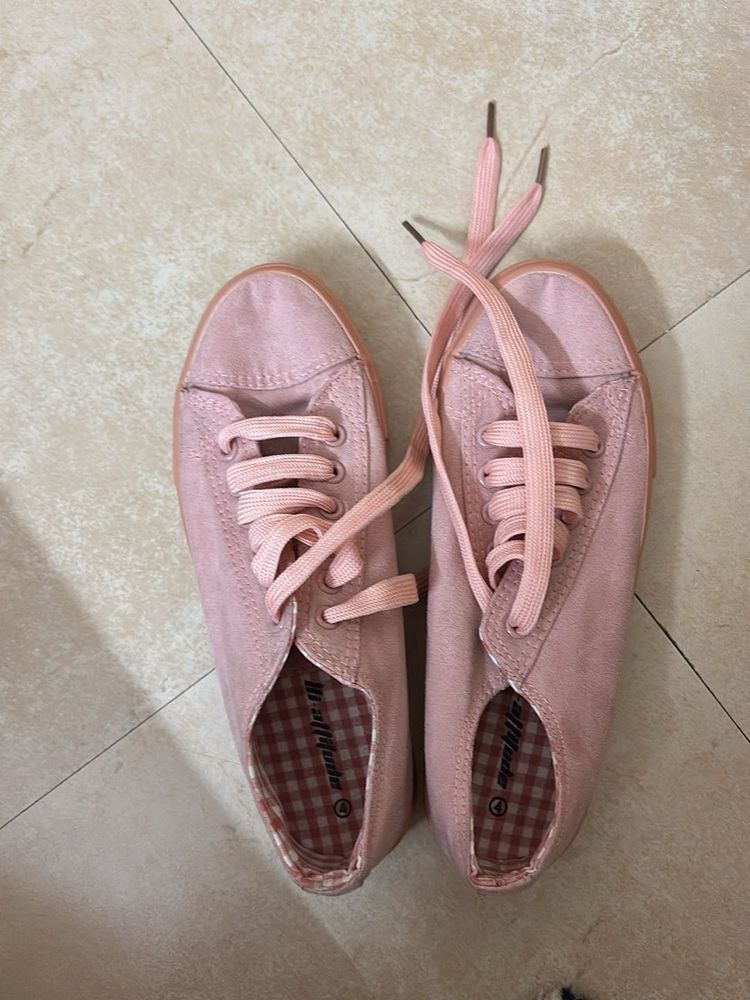 Pink Canvas Sneakers