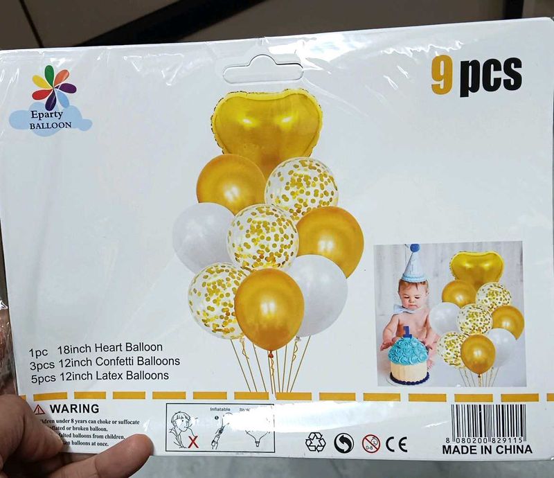 New Eparty Balloon 9pcs confetti set Of- 2