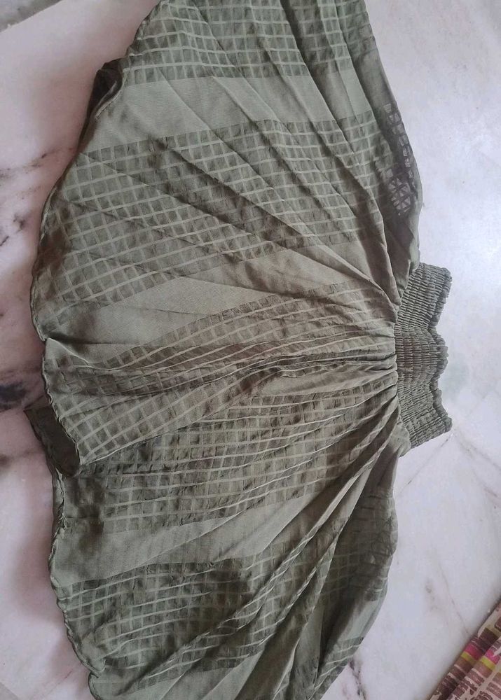 Green Ethnic Skirt