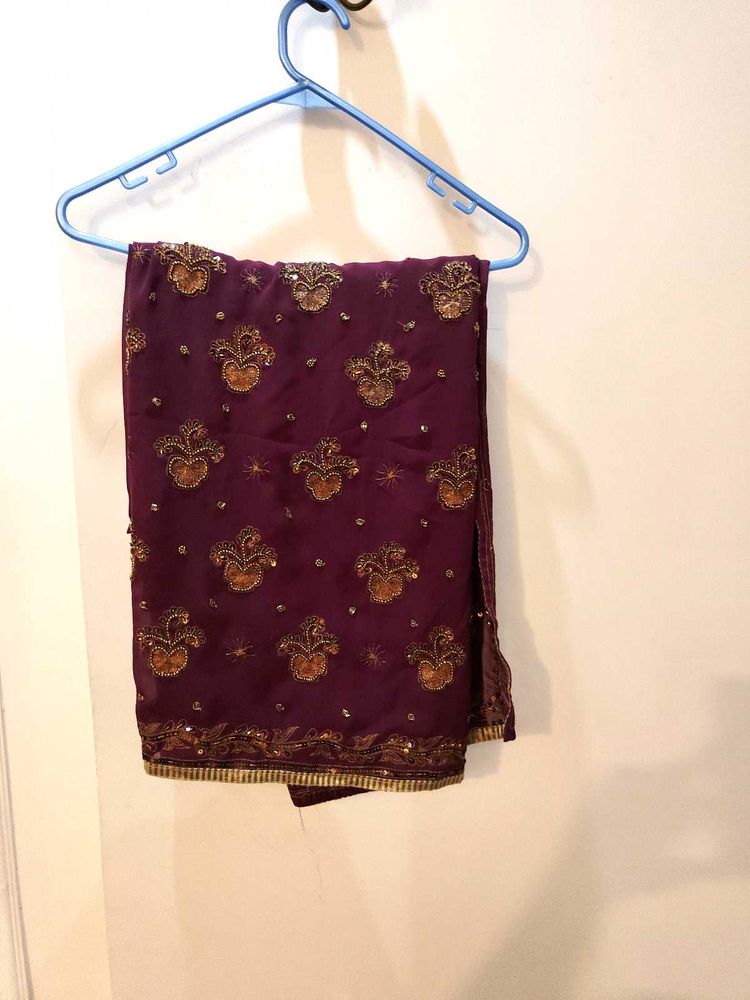 Sequin Work Saree