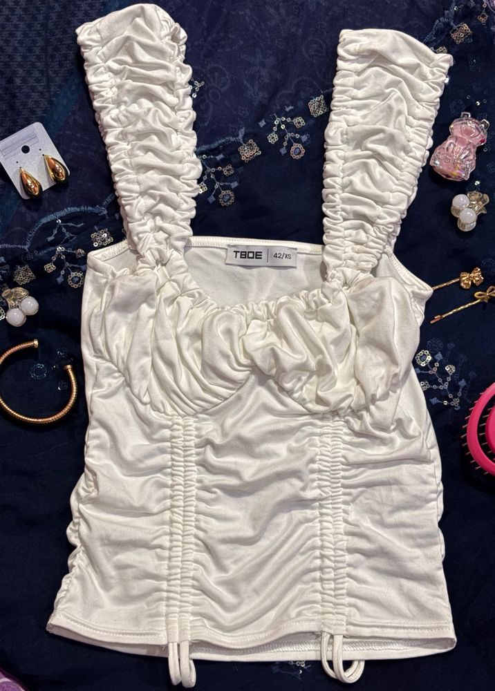White Corset Style Top