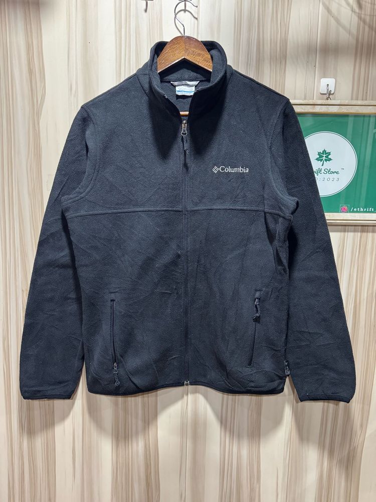 Columbia Unisex Black Long Sleeves Zipup Fleece