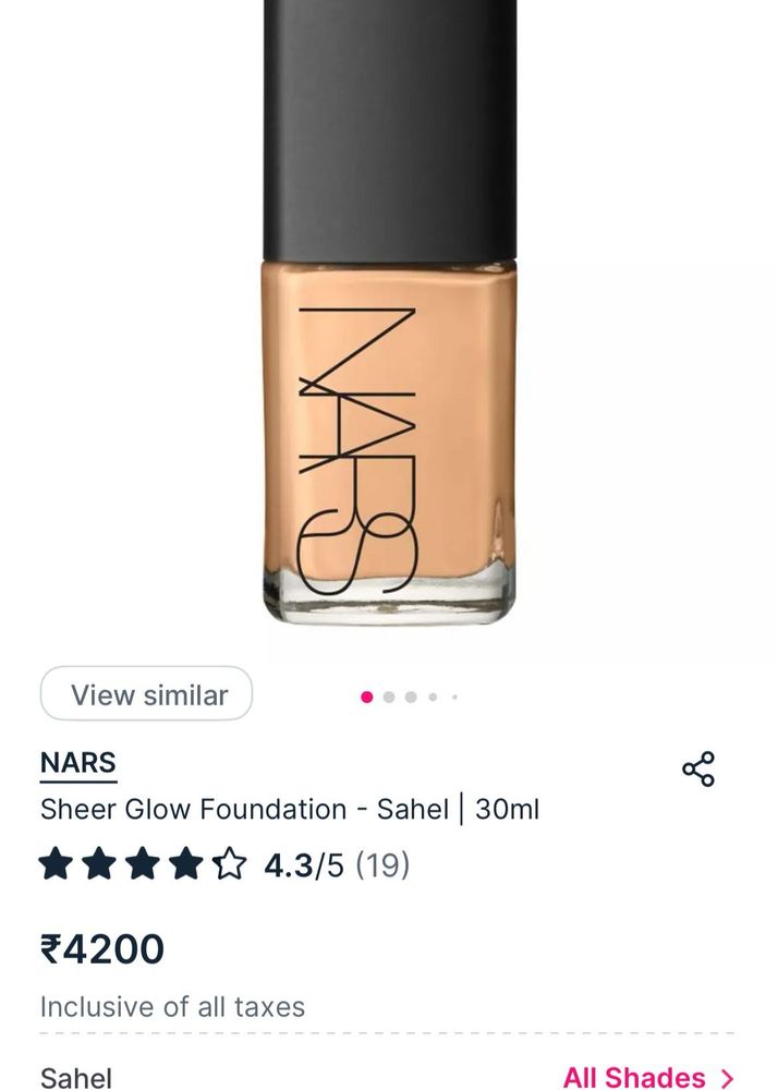 NARS Sheer Glow Foundation Authentic