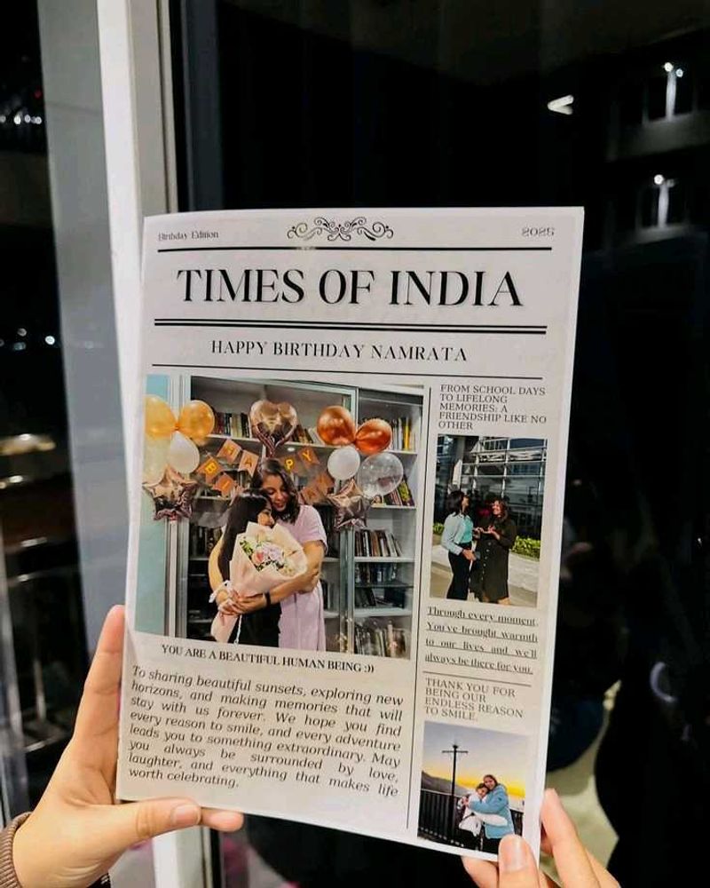 Personalized Newspaper Gift