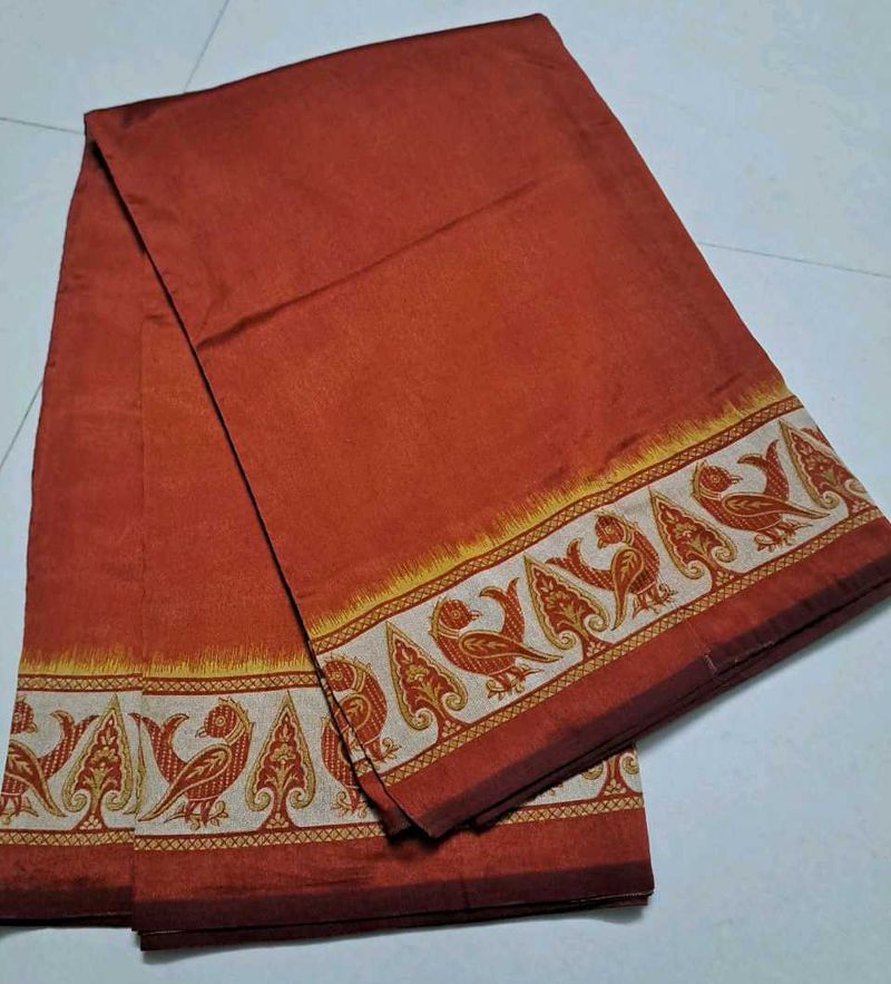 Premium Silk Rust Colour Saree