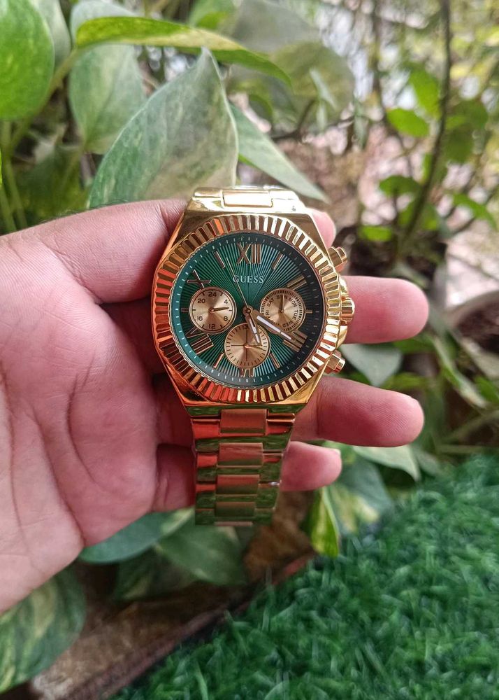 Original Guess Gold &amp; Green Watch