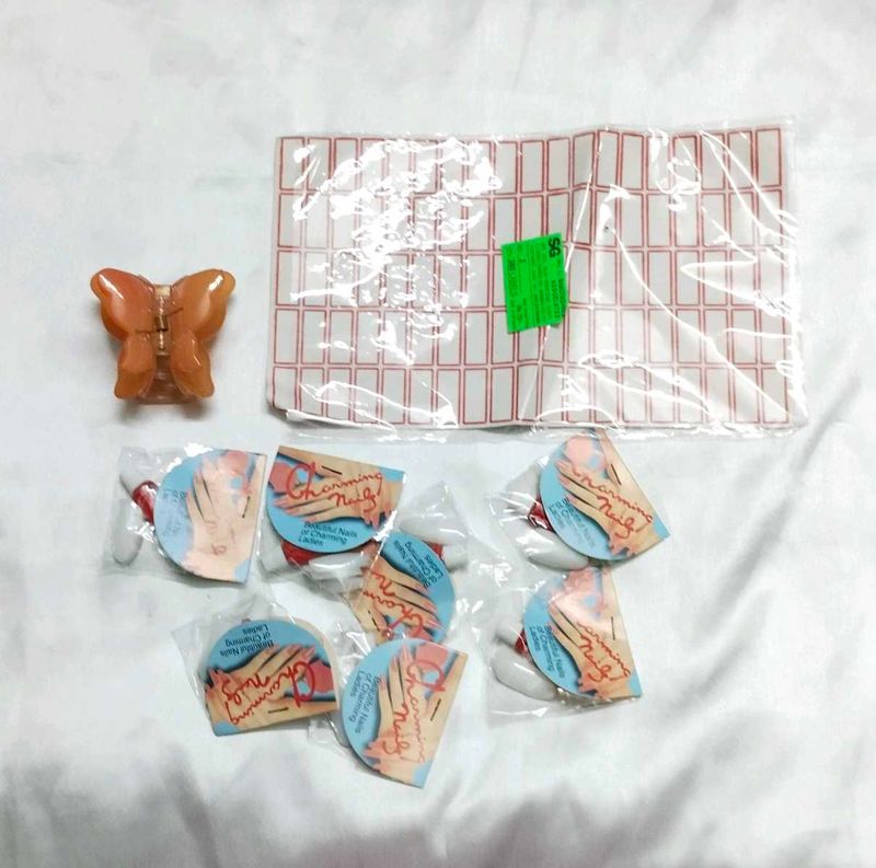 Artificial nails for women and girls &amp; Clips