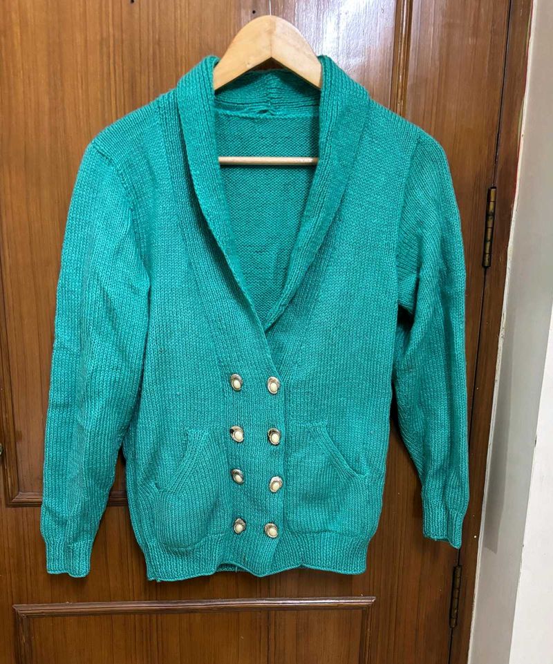 Teal Knit Cardigan