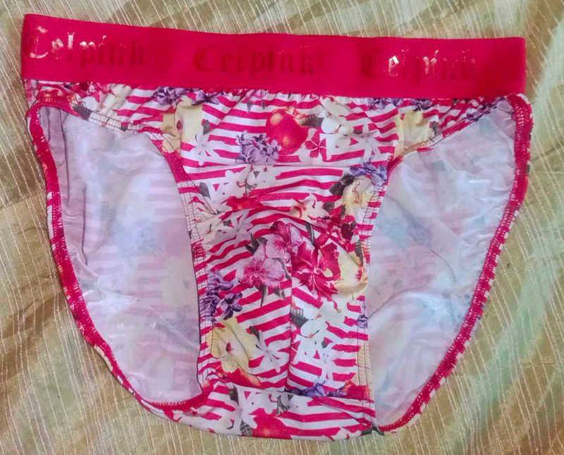 Celpink Floral Striped Panties