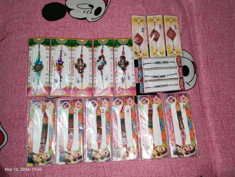 Rakhi Pack Of 17 Beautiful 😻 ❤️ 🤩