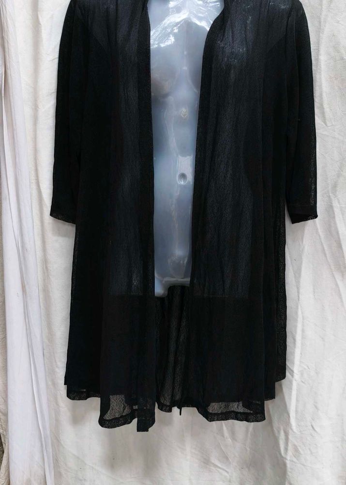 352011. Black Open Front Cardigan