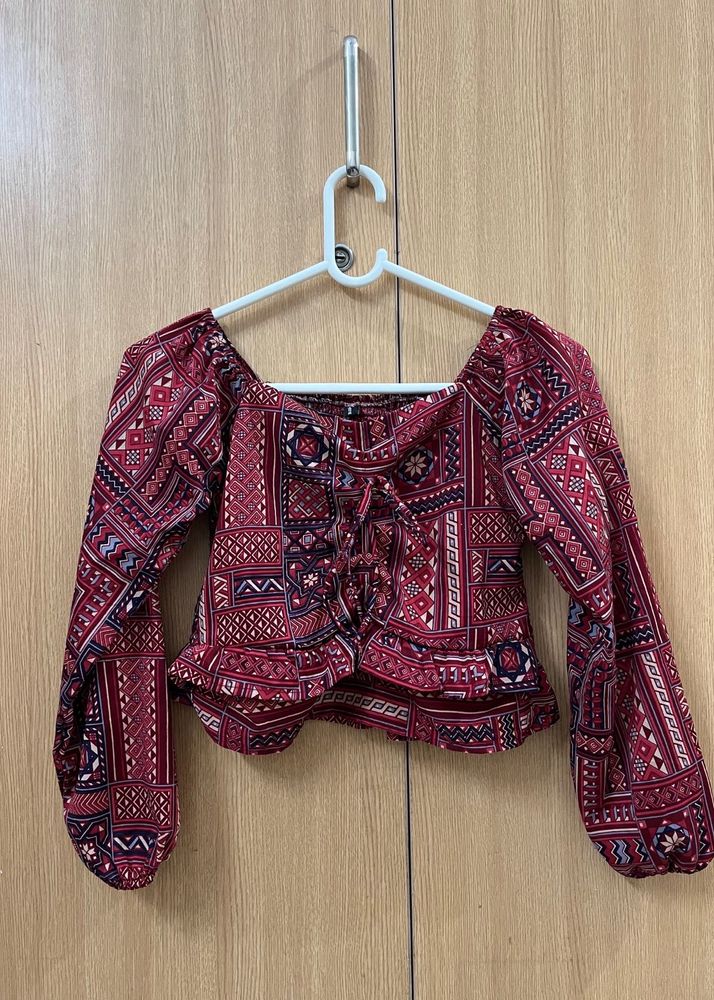 Printed Crop Top
