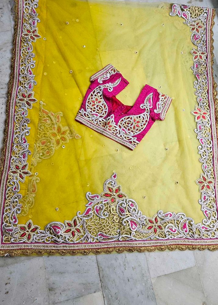 Designer Saree 🥻 😍with Blouse Full Net Sare