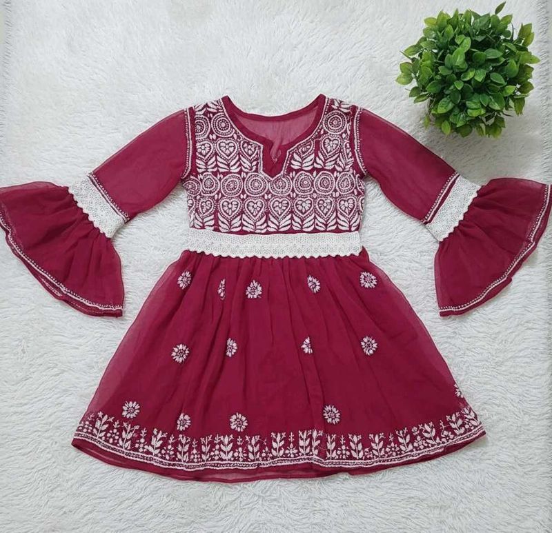 short kurti with bell sleeves