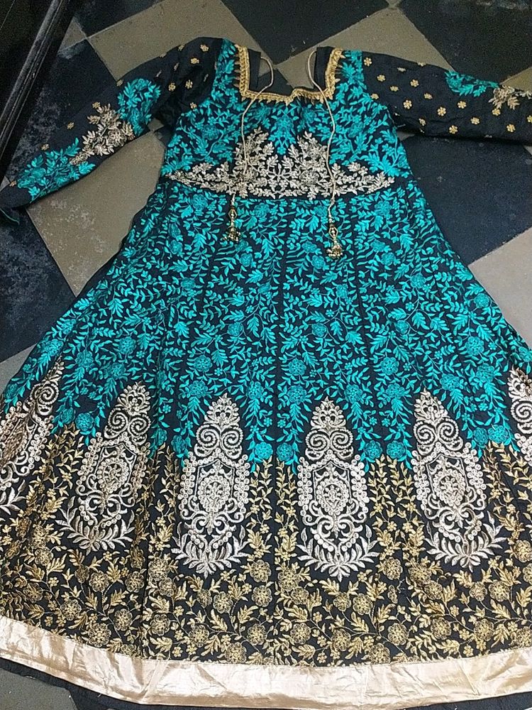 OfferAnarkali Multi Colour Full Embroidered