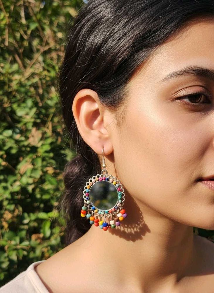 Boho Chic Mirror Earrings