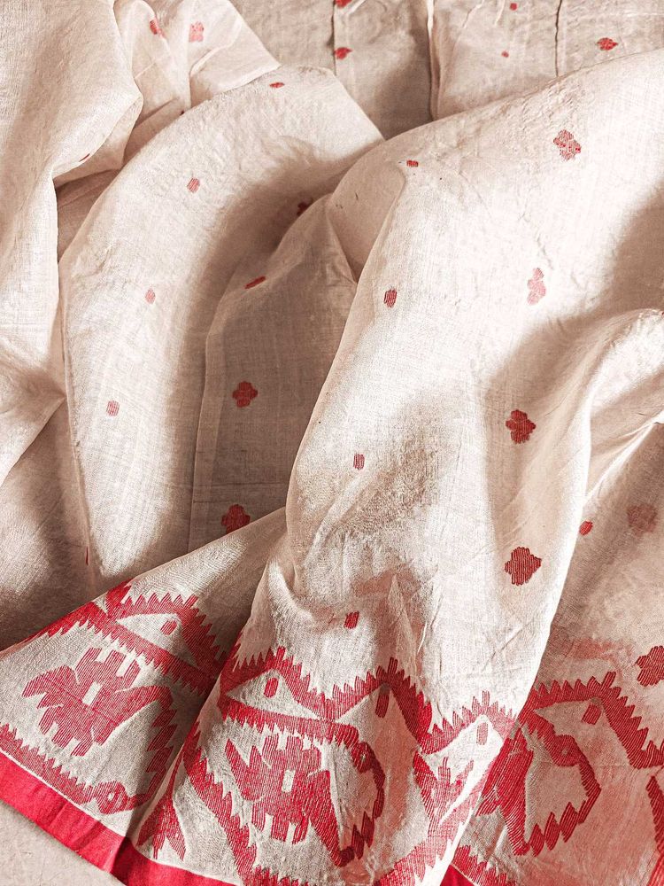 Pure Silk Dhakai Jamdani Saree