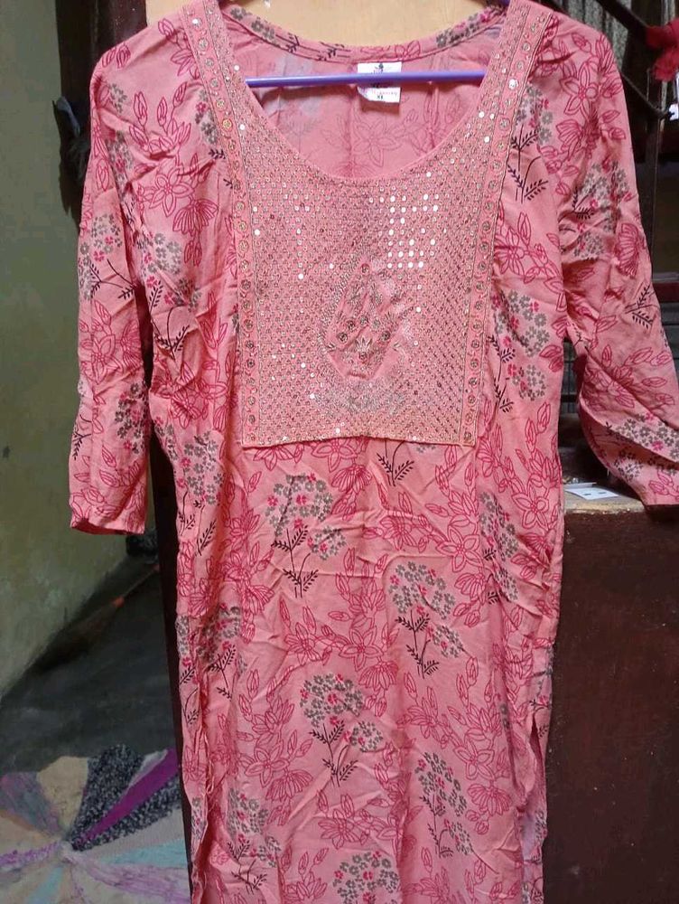 Floral Print Kurta Shrara Set