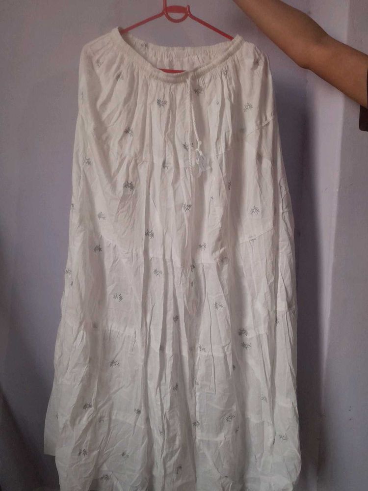 White Ethnic Skirt