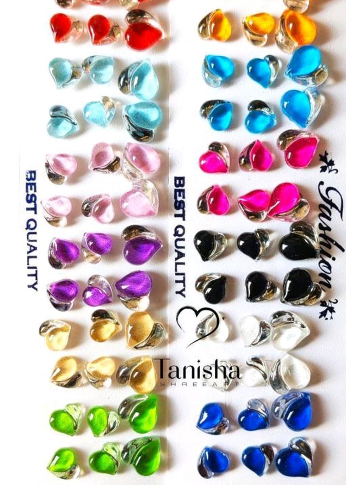 Pack Of 36 Different Crystal Earings.