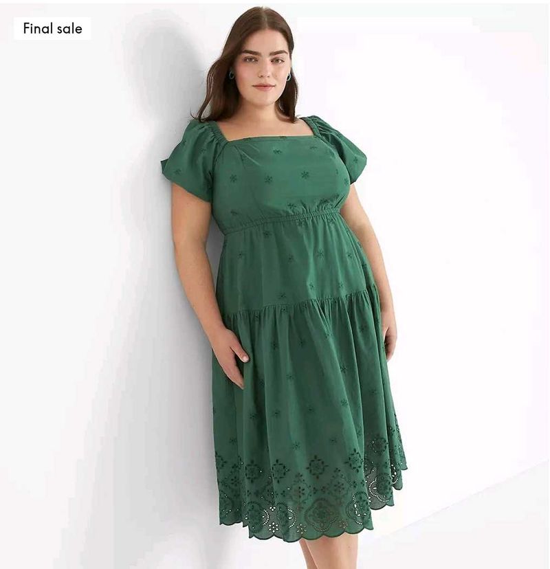 Green Shifli Dress for Plus Size