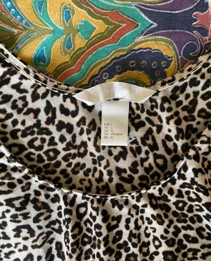 H&amp;M Sleeveless Leopard Print Top