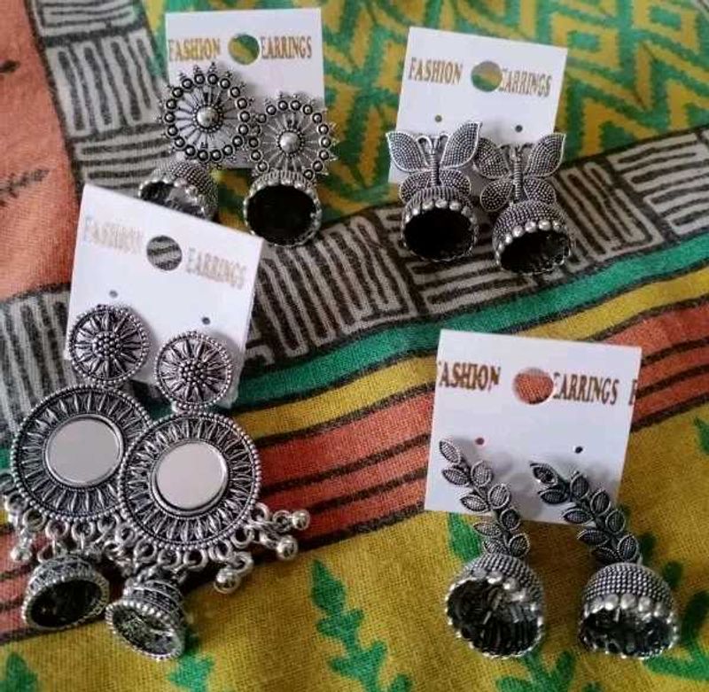 Oxidised Earring And Studs