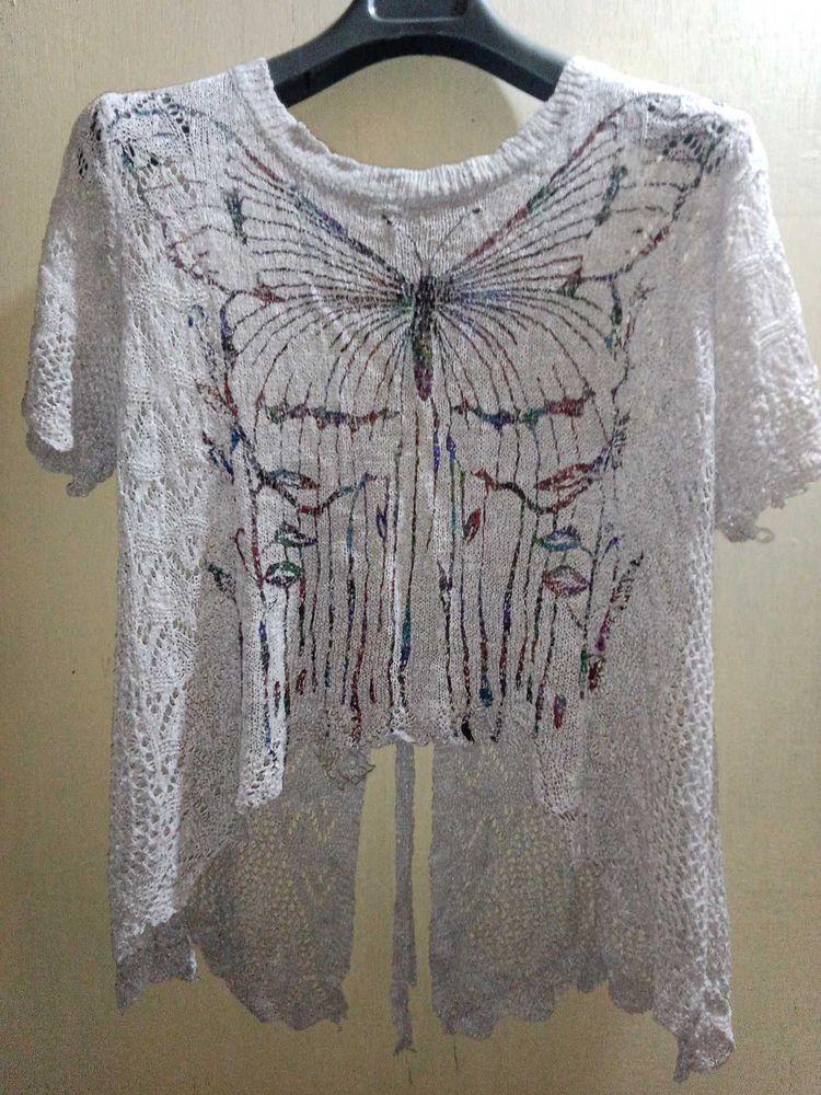 Butterfly Crochet Top