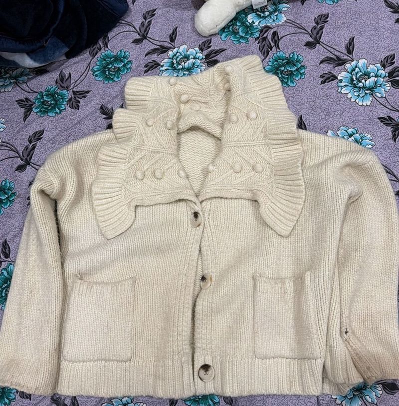 Cream Knit Cardigan