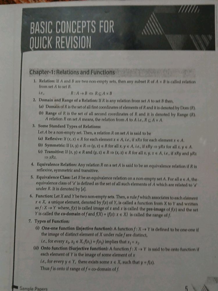 Class 12 Mathematics Practice Booklet 📘✨