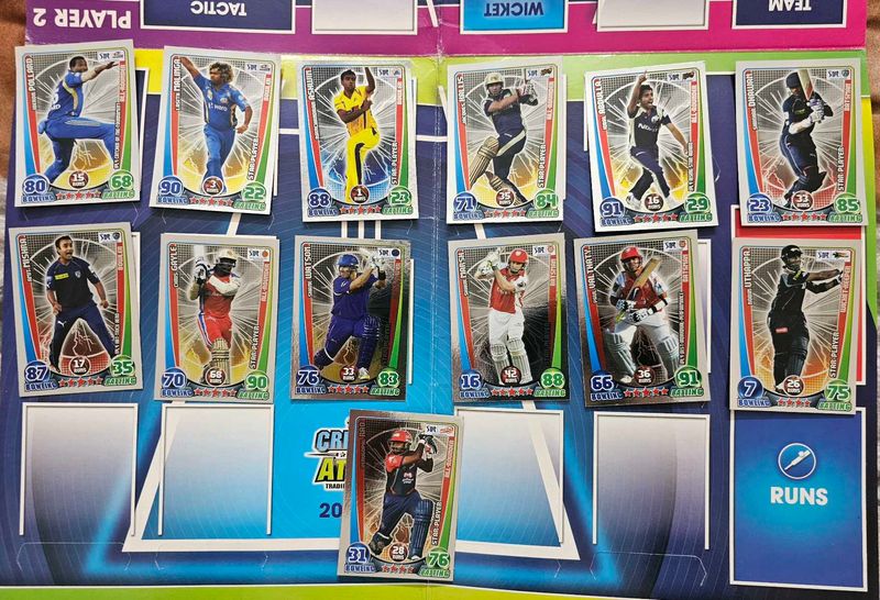 Topps Cricket Attax 2012 All Silver Cards IPL
