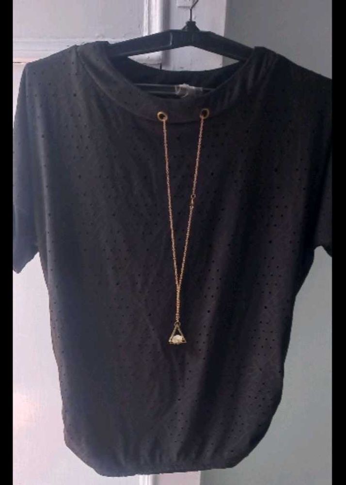 like new black color t shirt