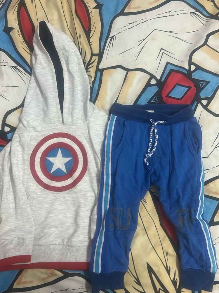 Captain America Hoodie &amp; Pants Set