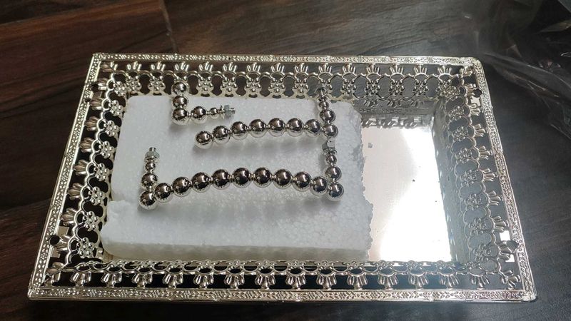 Vintage Silver Plated Vanity Tray Set
