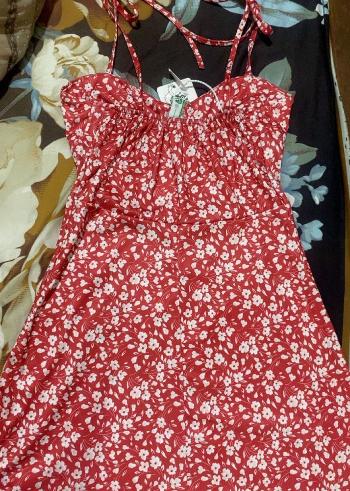 Halter Neck Floral Mini Dress