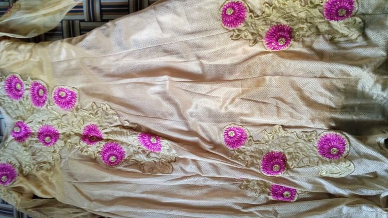 Sandal With Floral Embroidery Ethnic Gown